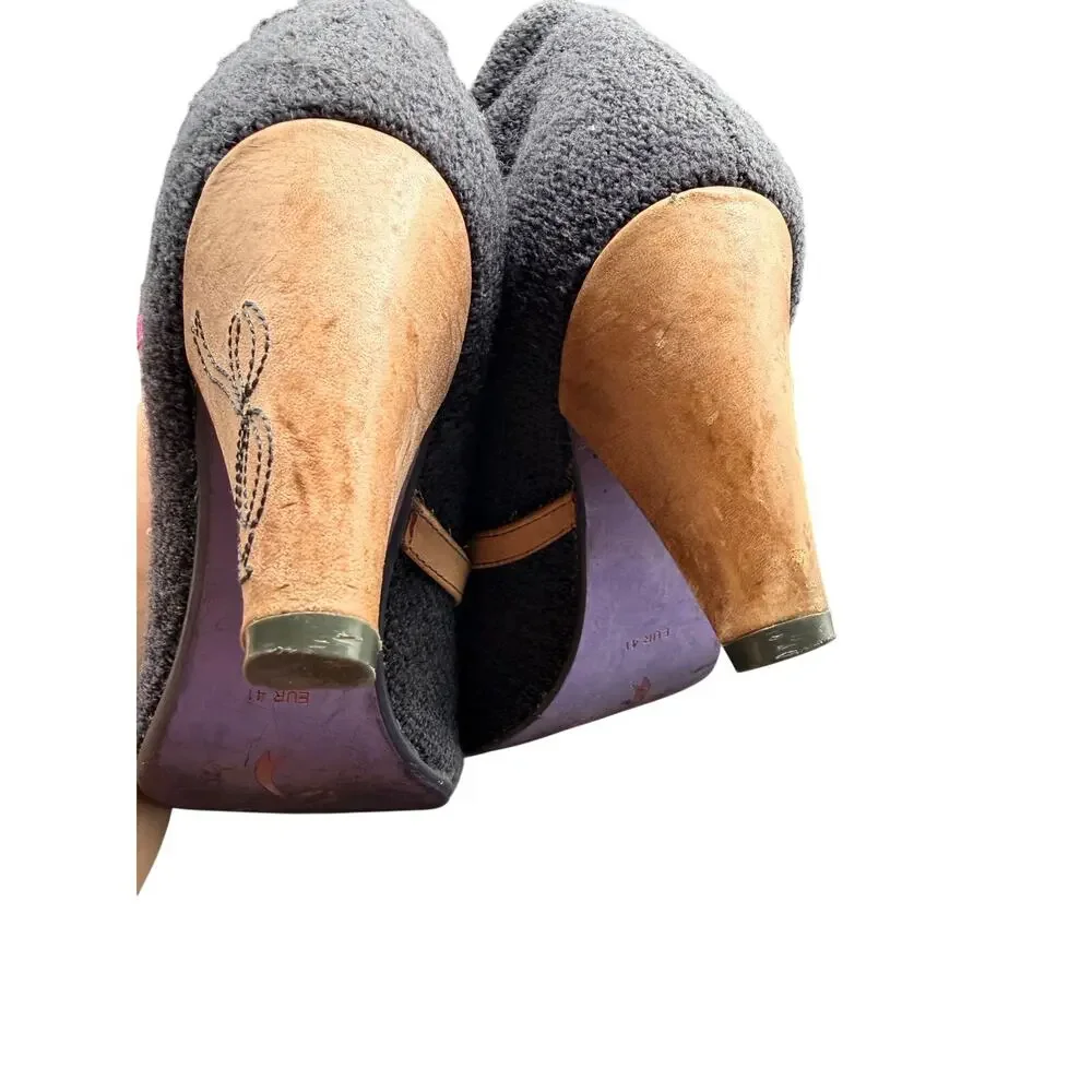 Poetic License Open for Business Booties EU 41 US 10 Wool Heels